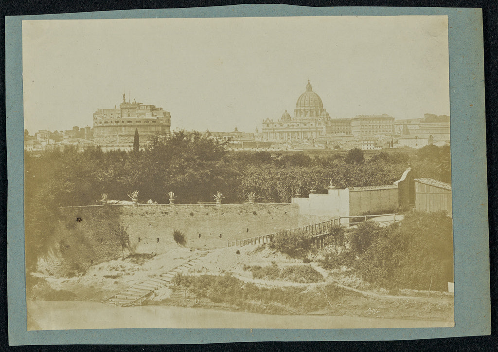 Unknown maker, Italian:[Castel Sant'Angelo and St. Peter's B, Poster Print Wall Art