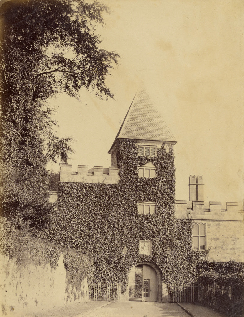Francis Edmond Currey:Entrance Gate and Tower, Lismore Castl, Poster Print Wall Art
