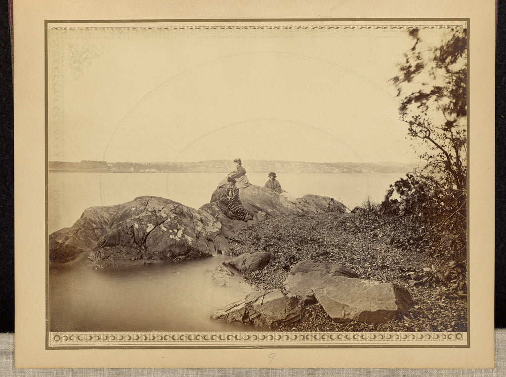 John Coates Browne:Distant View of Newburg from Presqu'ile, Poster Print Wall Art