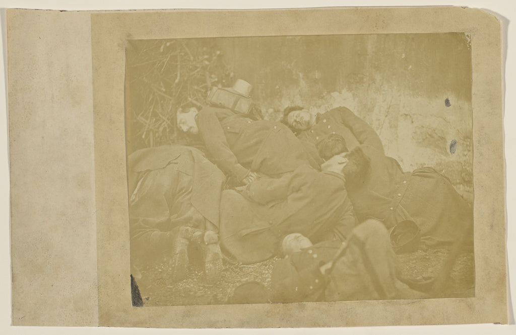 Unknown maker, French:[Soldiers lying on ground],16x12"(A3)Poster