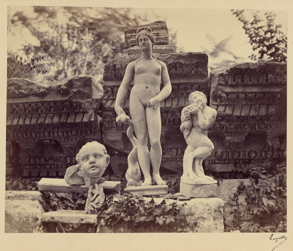Louis Huguet:[Roman Sculpture - Nîmes], Poster Print Wall Art