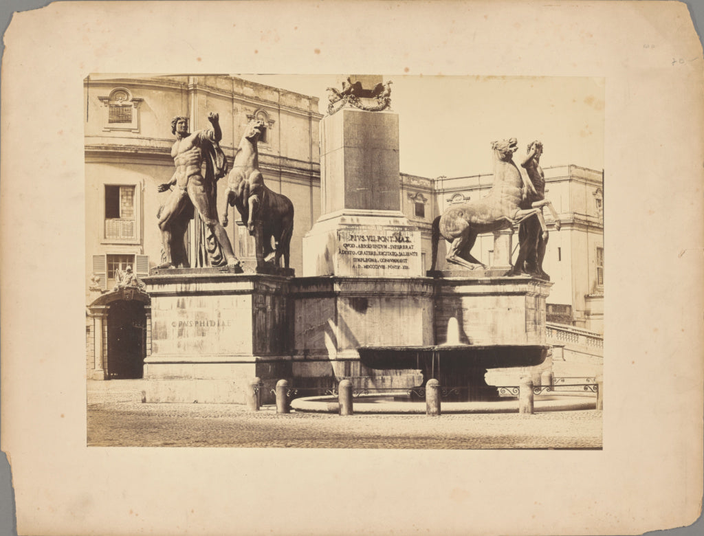 Unknown maker, Italian:[Fountain of Monte Cavallo in the Pia,16x12"(A3)Poster