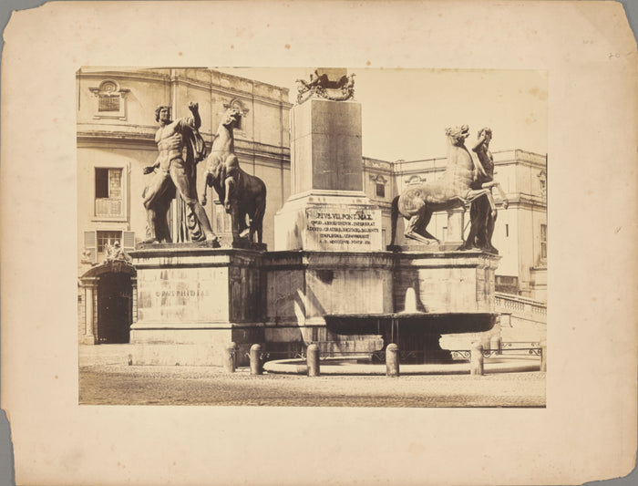 Unknown maker, Italian:[Fountain of Monte Cavallo in the Pia,16x12