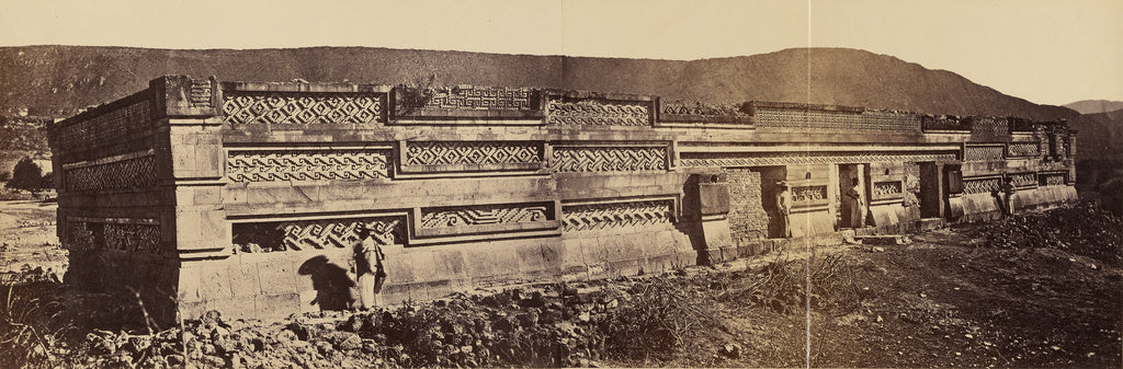 Désiré Charnay:Grand Palacio, Mitla, Poster Print Wall Art