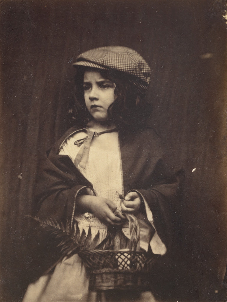 Lewis Carroll:[Young Girl Holding a Basket],16x12"(A3)Poster