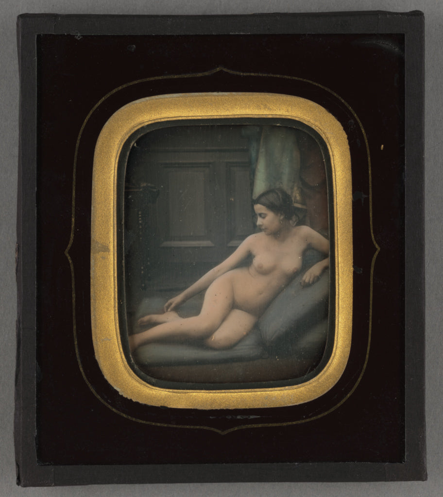Unknown maker, French:[Female nude reclining], Poster Print Wall Art