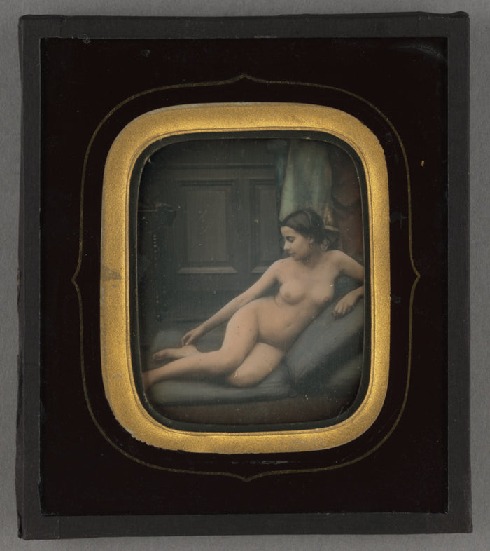 Unknown maker, French:[Female nude reclining],16x12
