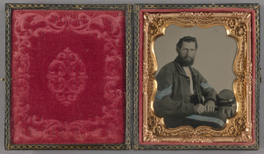 Unknown maker, American:[Portrait of a Confederate soldier], Poster Print Wall Art