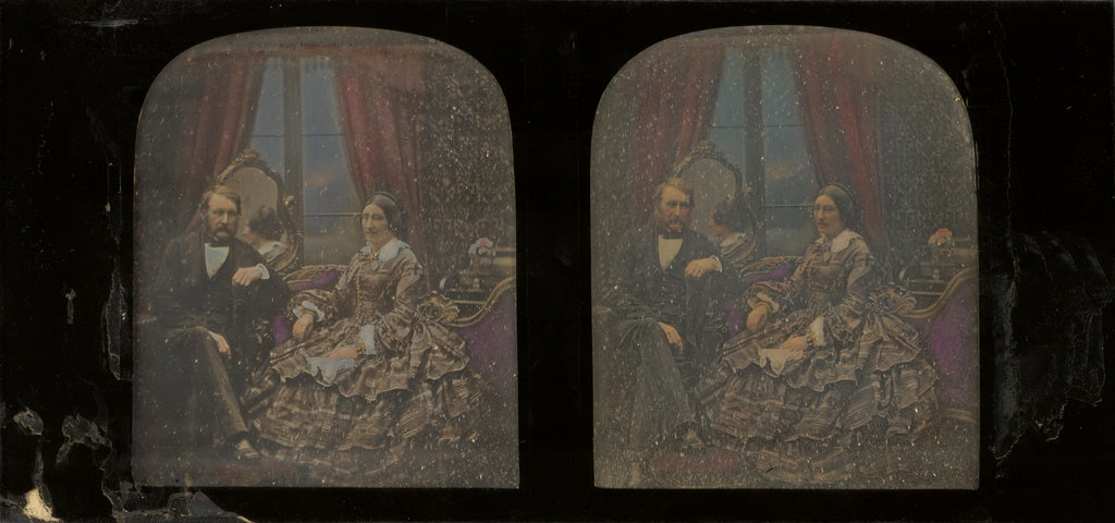 Antoine Claudet:[Portrait of a couple], Poster Print Wall Art