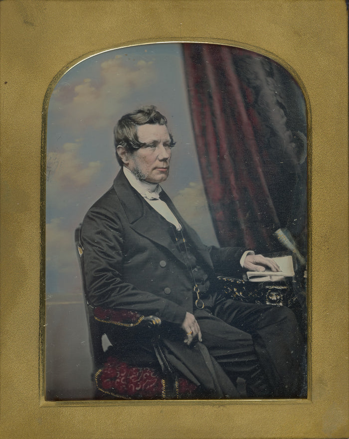 William Edward Kilburn:[Portrait of a Seated Man with Grayin,16x12