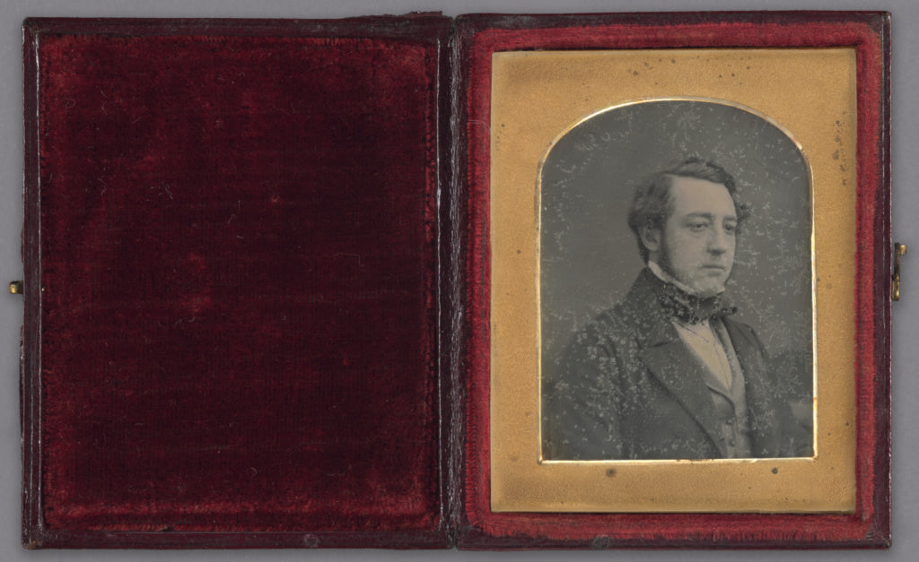 John Jabez Edwin Mayall:[Portrait of a Seated Man], Poster Print Wall Art