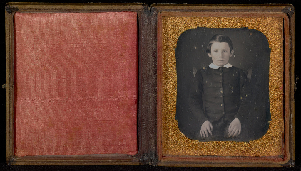 Unknown maker, American:[Portrait of a Seated Boy], Poster Print Wall Art