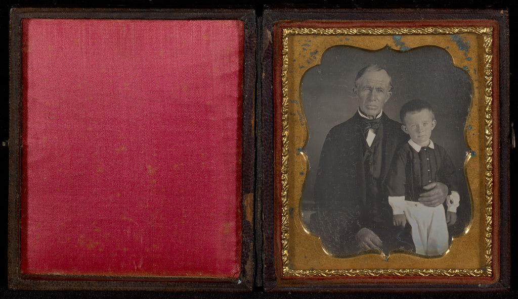 Unknown maker, American:[Portrait of a Man and Boy], Poster Print Wall Art