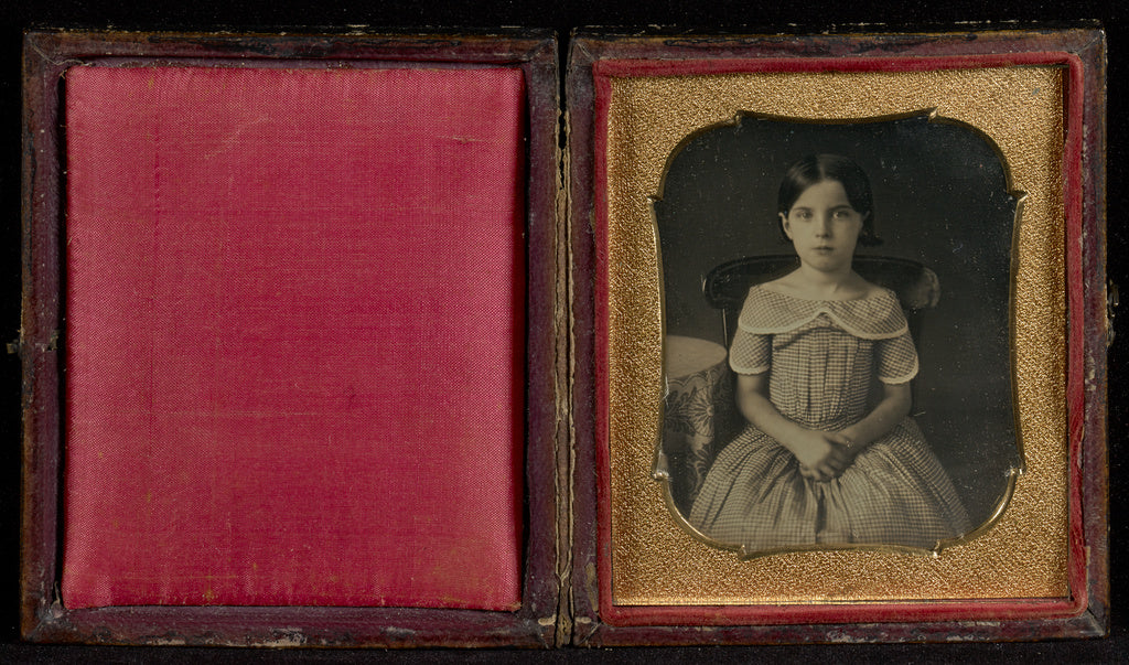 Unknown maker, American:[Portrait of a Seated Girl], Poster Print Wall Art