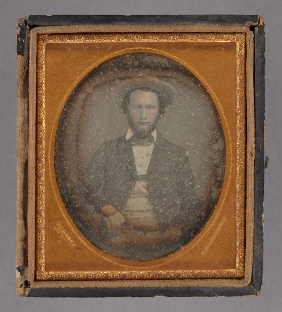 Marcellus Kertson:[Portrait of a Seated Man with Fringe Bear, Poster Print Wall Art