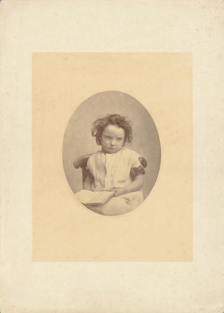 Oscar Gustave Rejlander:[Young Girl with an Opened Book on H,16x12"(A3)Poster