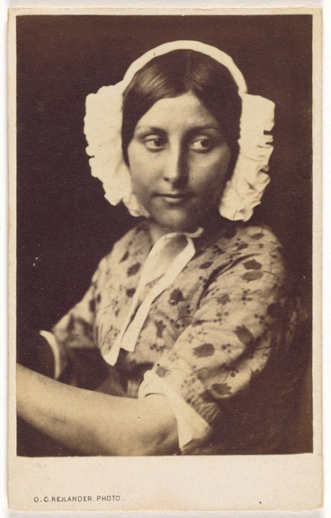 Oscar Gustave Rejlander:[Young Woman in a White Cap],16x12"(A3)Poster