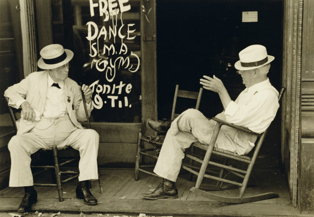 Walker Evans:[Two Elderly Men Conversing], Poster Print Wall Art