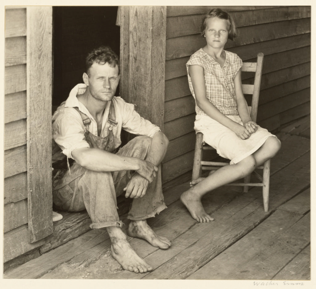 Walker Evans:Floyd and Lucille Burroughs, Hale County, Alaba, Poster Print Wall Art