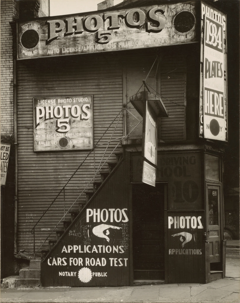 Walker Evans:License Photo Studio, New York, Poster Print Wall Art