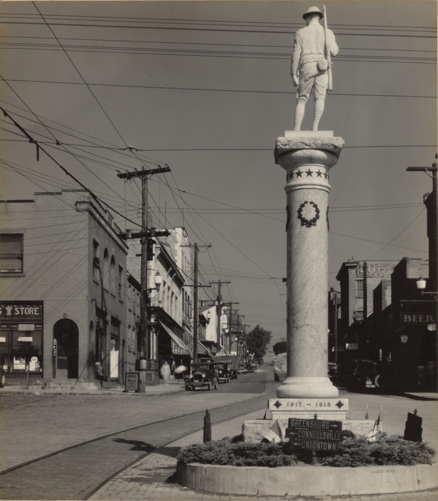 Walker Evans:Main Street of Pennsylvania Town, Poster Print Wall Art