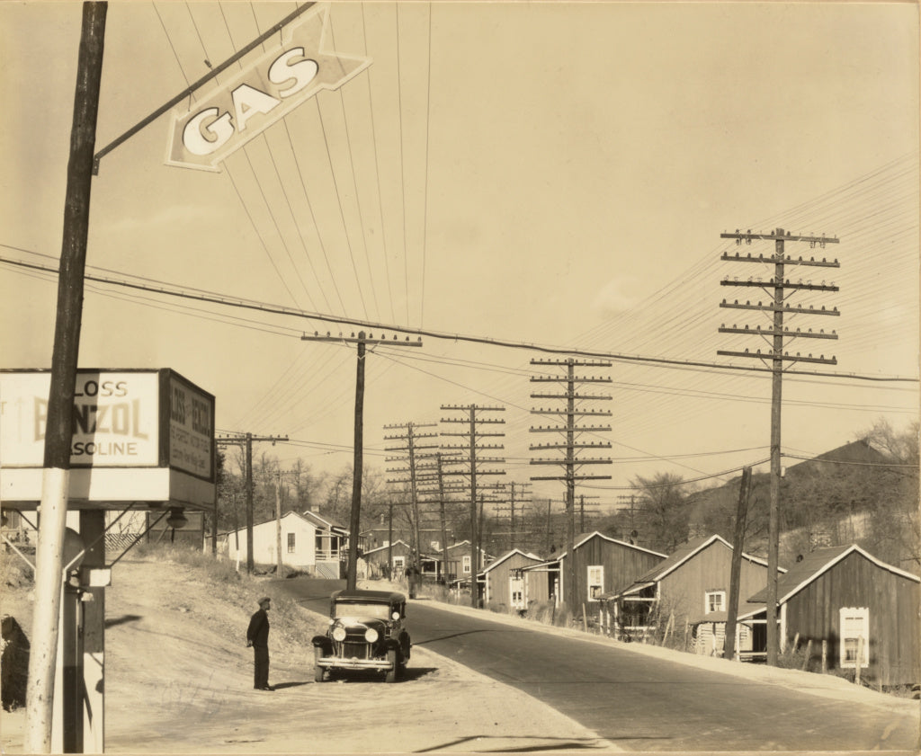 Walker Evans:Roadside View, Alabama Coal Area Company Town, Poster Print Wall Art