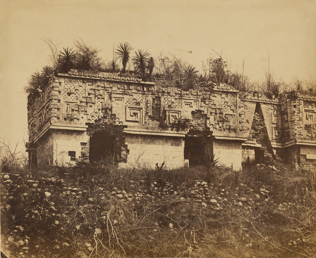 Désiré Charnay:[Façade, Governor's Palace, Uxmal], Poster Print Wall Art