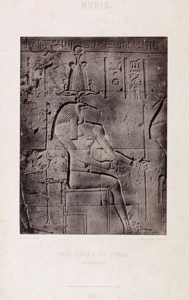 Maxime Du Camp:The Temple of Isis, Philae, Poster Print Wall Art