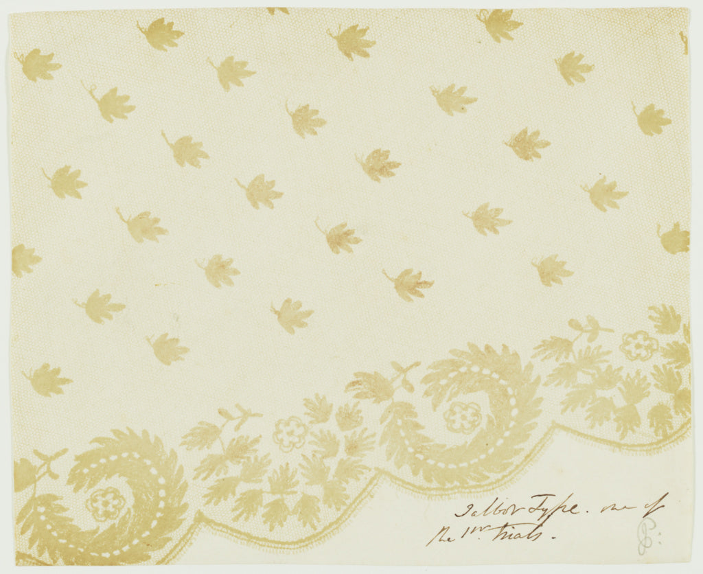 William Henry Fox Talbot:[Lace, Made Within the Circle of Ta, Poster Print Wall Art