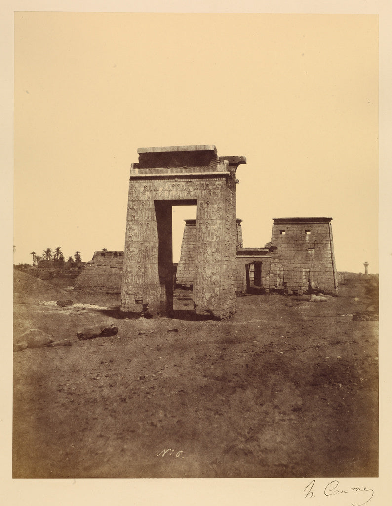 Henry Cammas:Propylone précédant le temple de Kons, Poster Print Wall Art