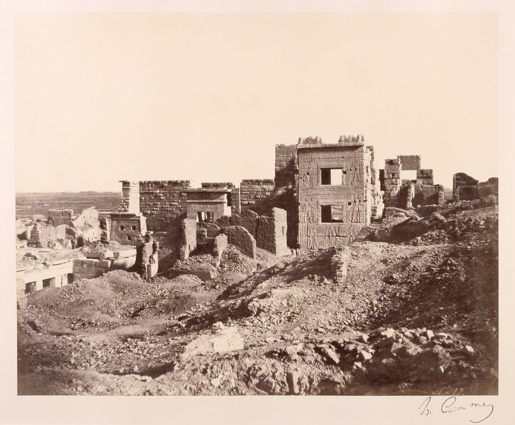 Henry Cammas:The Temple of Ramesses III at Medinet Habu, Poster Print Wall Art