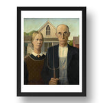 Grant Wood - American Gothic [1930], A4 size (8.27 × 11.69 inches) Poster