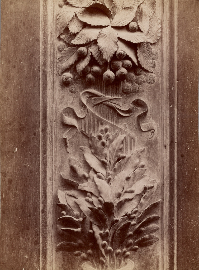 Unknown maker, Italian:[Relief sculpture of leaves], Poster Print Wall Art