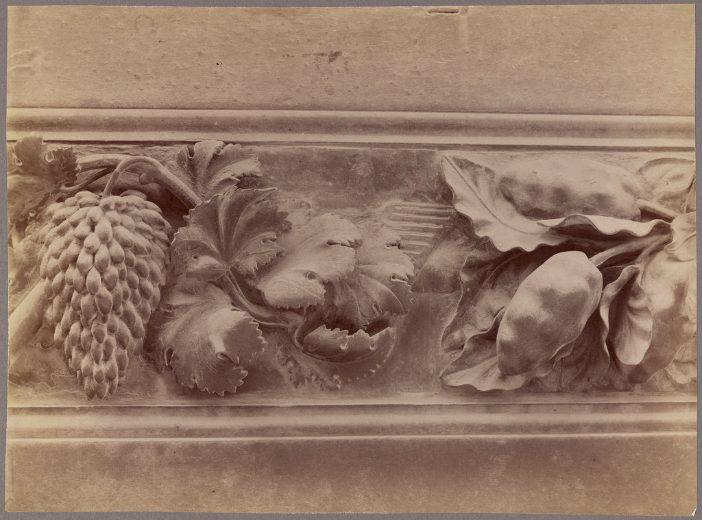 Unknown maker, Italian:[Detail of relief sculpture], Poster Print Wall Art
