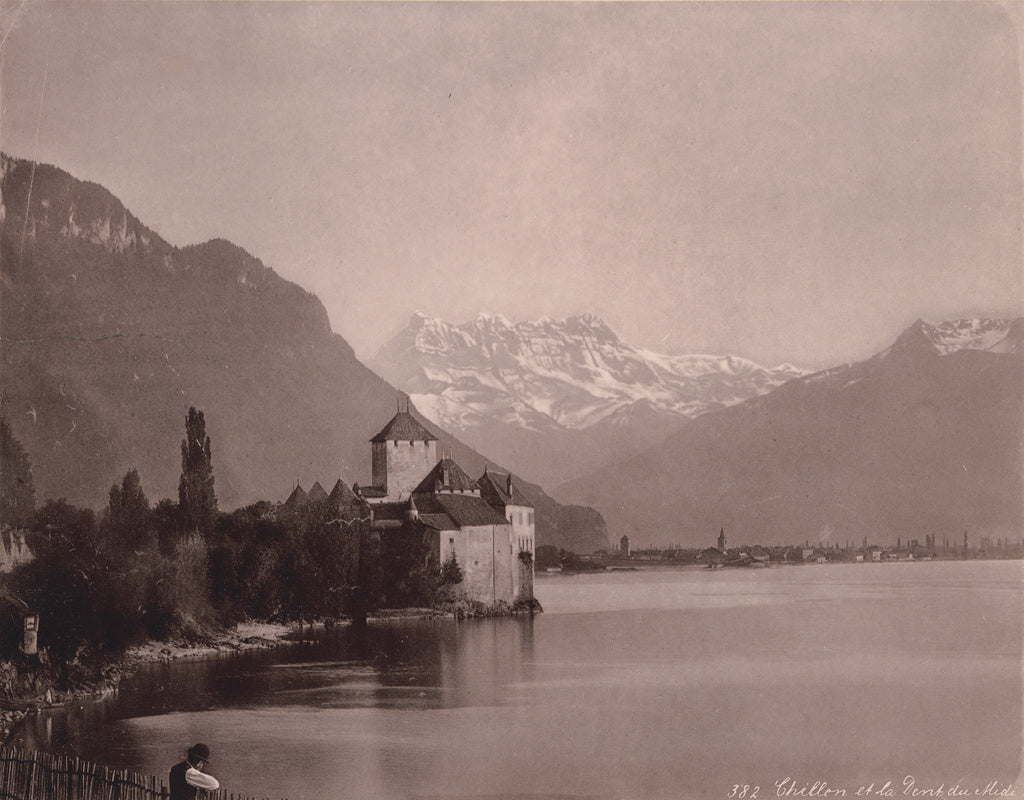 Adolphe BraunAttributed to:Château de Chillon and the Dent ,16x12"(A3)Poster