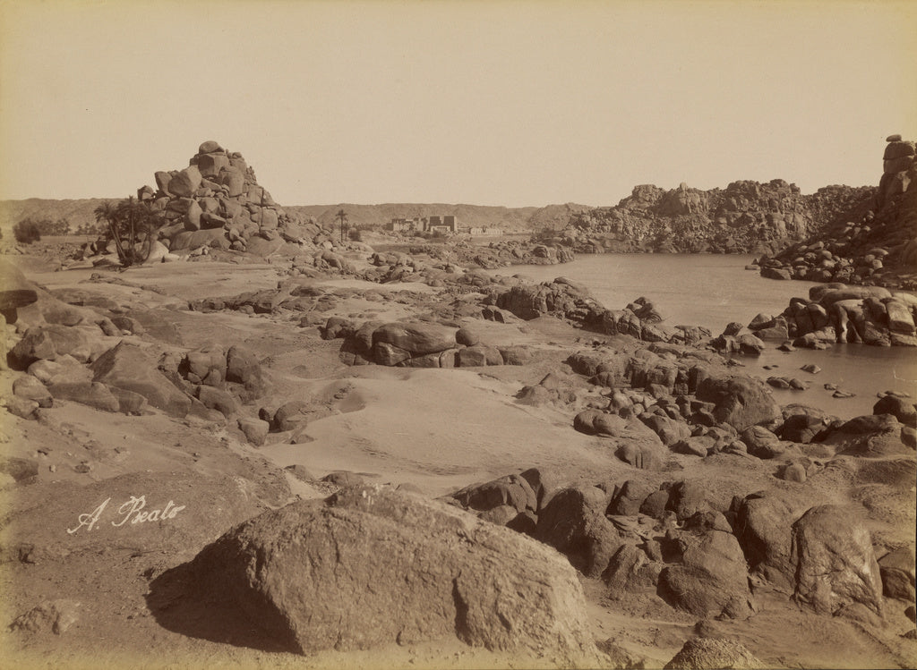 Antonio Beato:[View of Shellal with the Island of Philae] / , Poster Print Wall Art