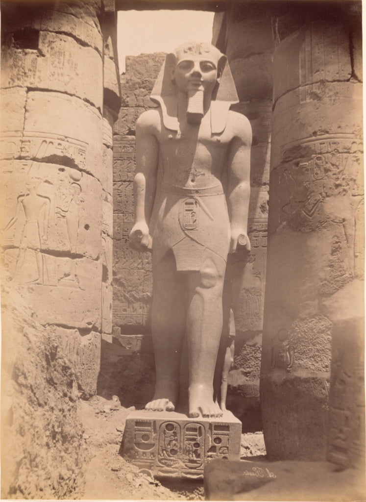 Antonio Beato:[Luxor. Statue de Rameses], Poster Print Wall Art