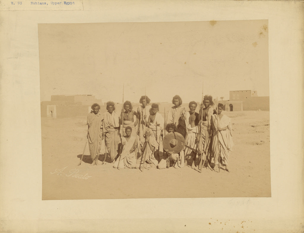 Antonio Beato:[Nubians, Upper Egypt], Poster Print Wall Art