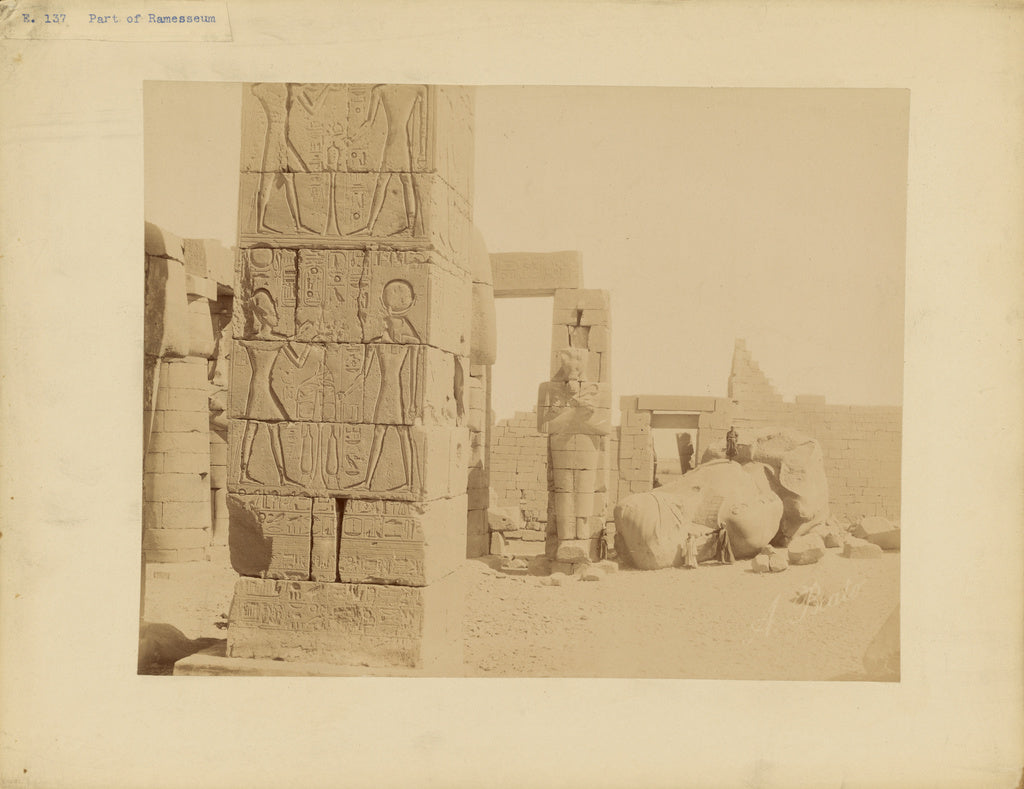 Antonio Beato:[Part of Ramesseum], Poster Print Wall Art