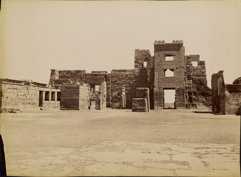 Antonio Beato:[Medinet Habu, The Palace and the Temple of Pt, Poster Print Wall Art