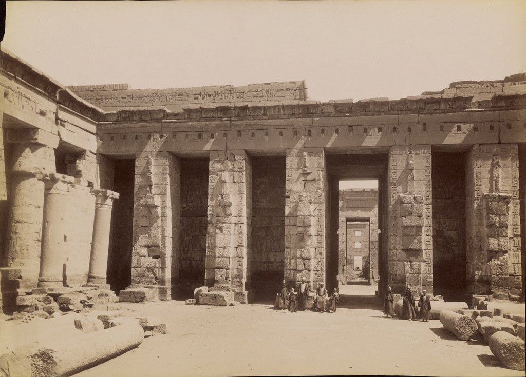 Antonio Beato:[Medinet Habu, Second Court on the East Side] , Poster Print Wall Art