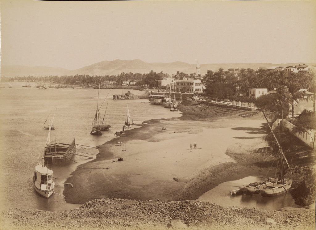 Antonio Beato:[View of Aswan] / [Vue d'Assouan],16x12"(A3)Poster