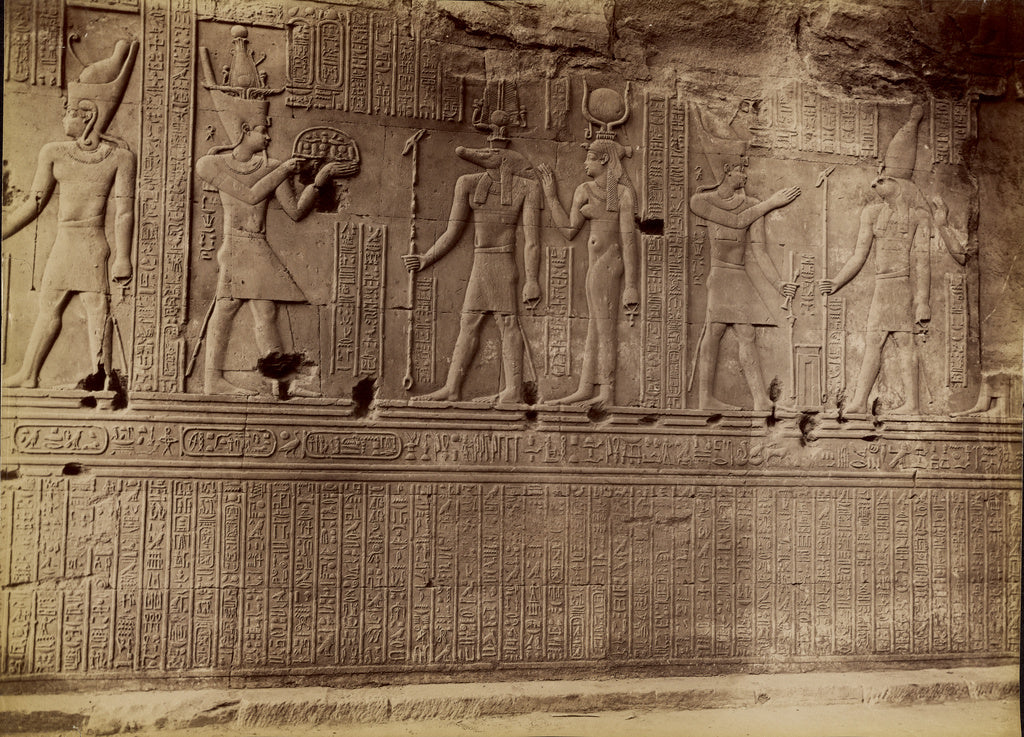 Antonio Beato:[Kom Ombos, Bas Reliefs], Poster Print Wall Art