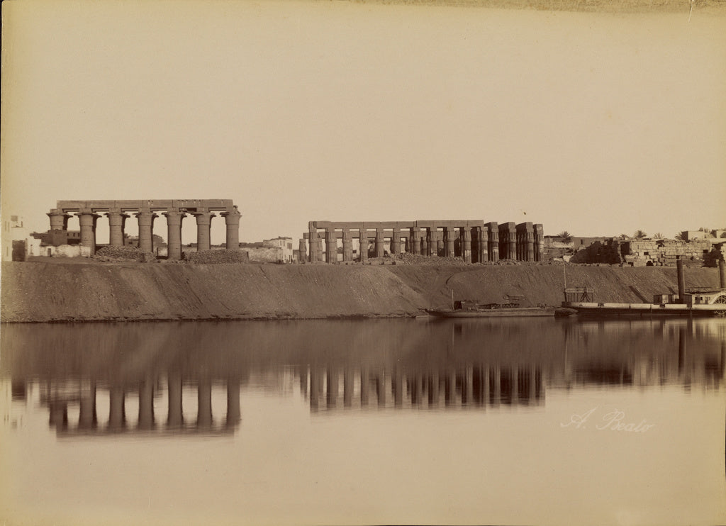 Antonio Beato:[General View of Luxor] / [Luxor, Generale Vue, Poster Print Wall Art