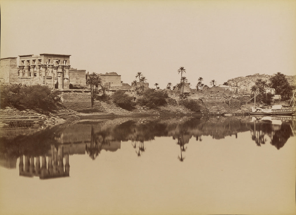 Antonio Beato:[West View of Philae] / [Phile, Vue d'Ouest],16x12"(A3)Poster