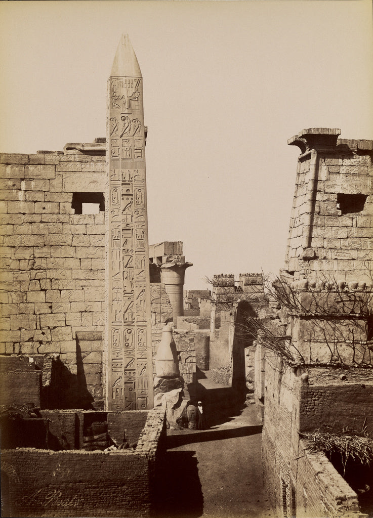 Antonio Beato:[Luxor, Obelisk and Pylon of Ramses] / [Luxor,,16x12"(A3)Poster