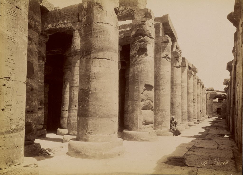 Antonio Beato:[The Colonnades at Abydos] / [Abydos, Les Colo, Poster Print Wall Art