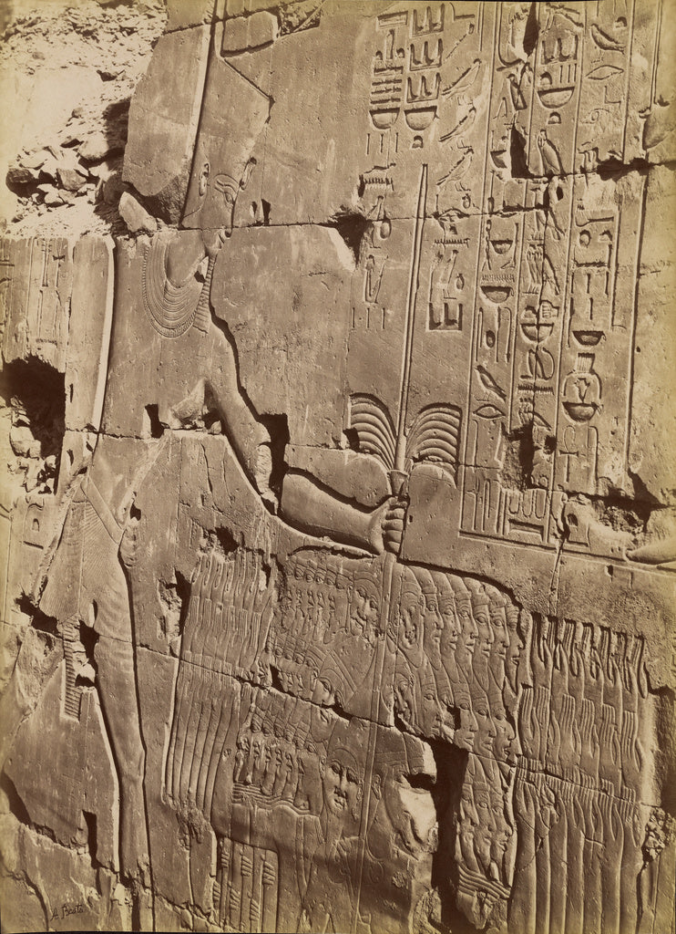 Antonio Beato:[Karnak, The Prisoners of Thutmose III] / [Kar, Poster Print Wall Art