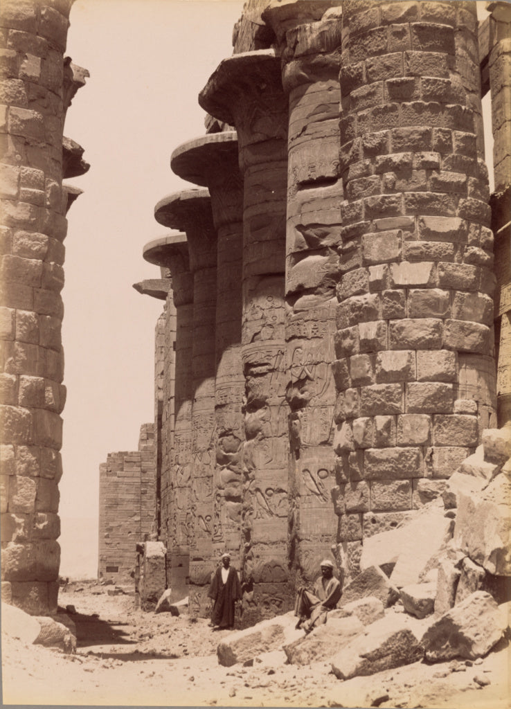 Antonio Beato:[Karnak, The Great Columns by the Middle] / [K, Poster Print Wall Art