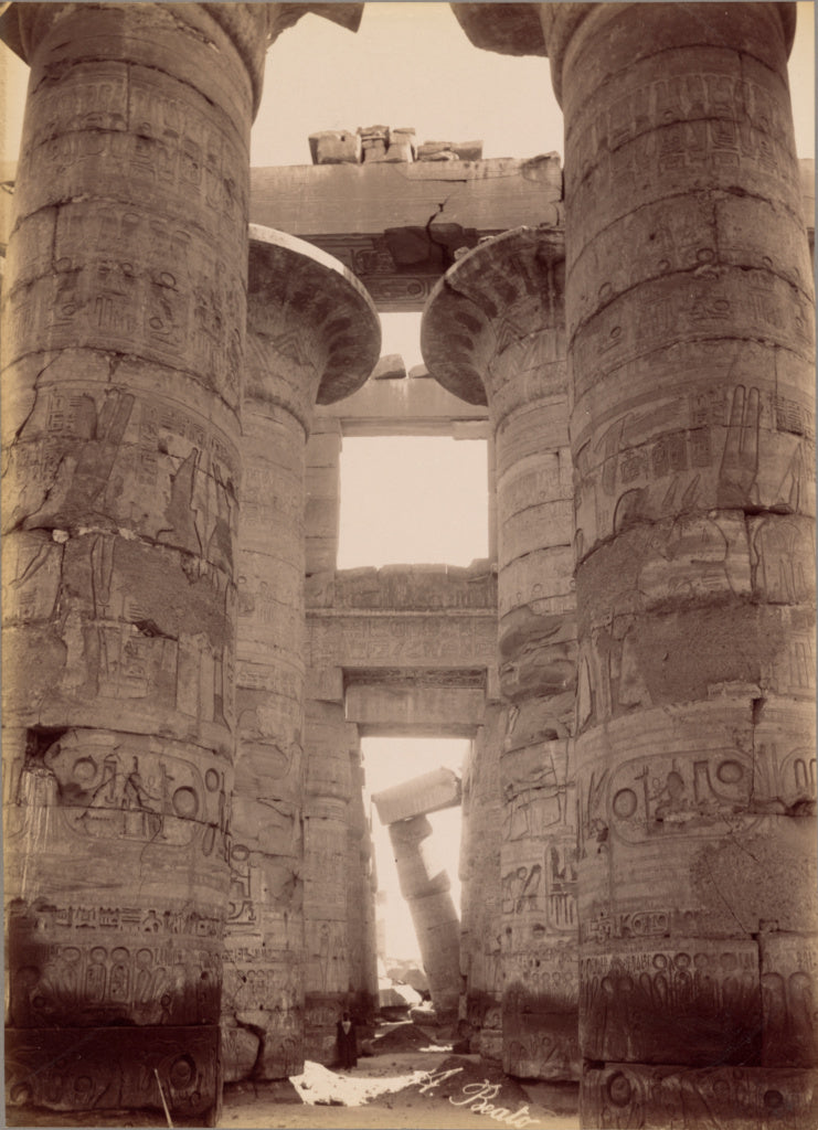 Antonio Beato:[Karnak, The Hypostyle Hall] / [Karnak, La Sal, Poster Print Wall Art